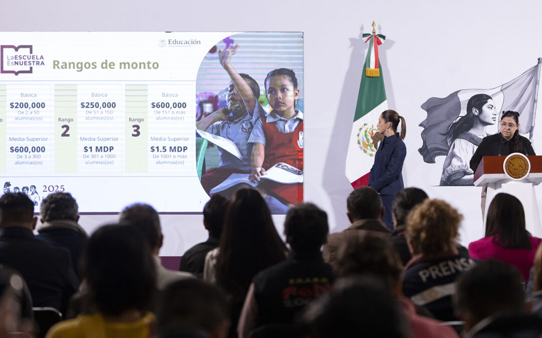 Anuncian calendario 2025 del programa “La Escuela es Nuestra”